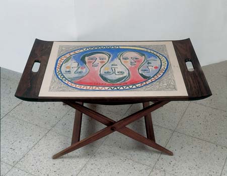 Table-tray with formica surface