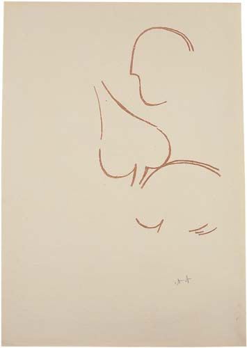 Preparatory study for the print "Two Trees in Memory of Hametzayer"