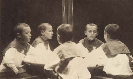 Photograph in front of a mirror, Kharkov, c. 1920